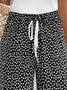 Pantalons Femmes Pois Polka Décontracté Été Polyester Naturel Quotidien Ample Pantalon droit Régulier