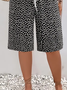 Pantalons Femmes Pois Polka Décontracté Été Polyester Naturel Quotidien Ample Pantalon droit Régulier