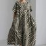 Femmes Rayé Comme Image Col Rond Confortable Robe Maxi Décontracté