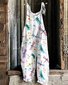 Combinaisons Décontracté Floral Été à Bretelles Micro-élasticité Long Camisole Trapèze Régulier pour Femmes
