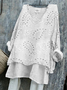 T-shirts Femmes Rétro Motif Cachemire Printemps / Automne Polyester Col V Quotidien Manches Longues Régulier Trapèze