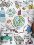 T-shirts Décontracté La peinture Été Coton Micro-élasticité Coupe Régulière Col Rond Régulier Régulier pour Femmes