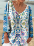 T-shirts Géométrique Décontracté Printemps / Automne Polyester Quotidien Coupe Régulière Régulier Trapèze Régulier pour Femmes