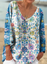 T-shirts Géométrique Décontracté Printemps / Automne Polyester Quotidien Coupe Régulière Régulier Trapèze Régulier pour Femmes