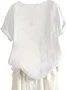 Blouses Décontracté Été Libellule Aucune élasticité Coupe Régulière Col Rond Régulier Droit Régulier pour Femmes
