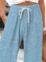 Pantalons Femmes Décontracté Imprimé graphique en faux denim Printemps / Automne Polyester Imprimé Naturel Micro-élasticité Long Droit