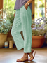Pantalons Rayé Décontracté Printemps / Automne Imprimé Micro-élasticité Quotidien Taille Moyenne Droit Régulier pour Femmes