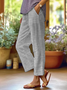 Pantalons Rayé Décontracté Printemps / Automne Imprimé Micro-élasticité Quotidien Taille Moyenne Droit Régulier pour Femmes