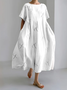 Femmes Imprimé d'Animal Comme Image Col Rond Confortable Robe Maxi Décontracté