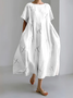 Femmes Imprimé d'Animal Comme Image Col Rond Confortable Robe Maxi Décontracté