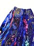 Pantalons Décontracté Floral Printemps / Automne Polyester Naturel Quotidien Coupe Régulière Pantalon droit Régulier pour Femmes