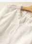 Blouses Femmes Simple Plain Printemps / Automne Quotidien Lotus Feuille Collier Manches Longues Régulier Droit Régulier
