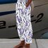 Pantalons Décontracté Floral Printemps / Automne en Lin Naturel Micro-élasticité Coupe Régulière Long Régulier pour Femmes