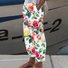 Pantalons Femmes Décontracté Floral Printemps / Automne Coton Micro-élasticité Coupe Régulière Pantalon droit Long Trapèze