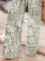 Pantalons Femmes Décontracté Floral Printemps / Automne Imprimé Micro-élasticité Quotidien Droit Régulier Pantalon baggy