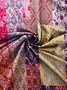 Blouses Femmes Simple Floral Été Aucune élasticité Ample Col Châle Régulier Droit Régulier