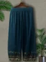 Pantalons Décontracté Printemps / Automne Ethnique Géométrie Naturel Micro-élasticité Quotidien Coupe Régulière Droit Régulier pour Femmes