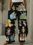 Pantalons Décontracté Printemps / Automne PÂQUES (lapin) Polyester Naturel Coupe Régulière Pantalon droit Long Régulier pour Femmes