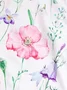 Deux Pièces Ensembles Urbain Floral Été Polyester Micro-élasticité Quotidien Coupe Régulière Robe Trapèze avec Manteau pour Femmes
