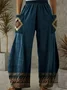 Pantalons Décontracté Printemps / Automne Ethnique Géométrie Naturel Micro-élasticité Quotidien Coupe Régulière Droit Régulier pour Femmes
