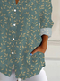 Chemises Décontracté Floral Printemps / Automne Polyester Quotidien Régulier Droit Régulier Col de Chemise pour Femmes