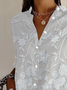 Chemises Femmes Décontracté Floral Printemps / Automne Polyester Quotidien Ample Boucle Régulier Col de Chemise