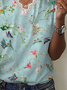 T-shirts Femmes Décontracté Floral Été Polyester Micro-élasticité Quotidien Manches Courtes Régulier Régulier