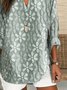 Blouses Femmes Décontracté Floral Été Coton Aucune élasticité Quotidien Demi Manche Col Châle Régulier