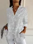 Chemises Femmes Décontracté Floral Printemps / Automne Polyester Quotidien Ample Boucle Régulier Col de Chemise