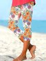 Pantalons Décontracté Floral Printemps / Automne Polyester Naturel Pantalon à la cheville Pantalon coupe slim Régulier Élasticité moyenne pour Femmes