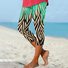 Pantalons Géométrique Décontracté Printemps / Automne Coton Quotidien Serré Pantalon à la cheville Pantalon coupe slim Trapèze pour Femmes