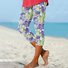 Pantalons Femmes Décontracté Floral Printemps / Automne Polyester Naturel Quotidien Trapèze Régulier Élasticité moyenne
