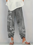 Pantalons Femmes Décontracté Floral Été Polyester Aucune élasticité Quotidien Ample Corsaire Régulier
