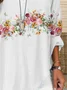 Blouses Femmes Décontracté Floral Printemps / Automne Col V Imprimé Ample Régulier Trapèze Régulier