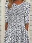 Femmes Floral Comme Image Col Rond Confortable Imprimé Robe Maxi Décontracté