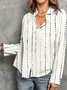 Chemises Femmes Géométrique Décontracté Printemps / Automne Domestique Manches Longues Régulier Trapèze Régulier Col de Chemise