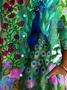 Chemises Femmes Décontracté Imprimé d'Animal Printemps / Automne Polyester Vacances Régulier Trapèze Régulier Col de Chemise