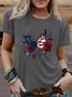 T-shirts Décontracté Été Papillon Micro-élasticité Quotidien Coupe Régulière Manches Courtes Régulier Régulier pour Femmes