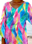 Blouses Femmes Géométrique Simple Printemps / Automne Polyester Aucune élasticité Quotidien Régulier Droit Régulier