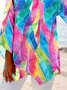 Blouses Femmes Géométrique Simple Printemps / Automne Polyester Aucune élasticité Quotidien Régulier Droit Régulier