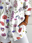 Chemises Décontracté Floral Printemps / Automne Quotidien Ample Manches Longues Boucle Col de Chemise T.-N.-L. pour Femmes