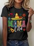 T-shirts Femmes Décontracté Été Dessin Animé Polyester Micro-élasticité Quotidien Manches Courtes Col Rond Régulier