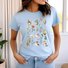 T-shirts Femmes Décontracté Floral Été Polyester Micro-élasticité Vacances Coupe Régulière Manches Courtes Trapèze