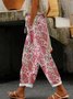 Pantalons Décontracté Motif Cachemire Printemps / Automne Coton Micro-élasticité Quotidien Coupe Régulière Pantalon droit Long pour Femmes