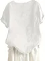 Blouses Femmes Décontracté Floral Été Coton Aucune élasticité Demi Manche Col Rond Régulier Régulier