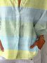 Chemises Femmes Géométrique Décontracté Printemps / Automne Coton Quotidien Manches Longues Trapèze Régulier Col de Chemise