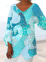 Blouses Femmes Simple Printemps / Automne Chevron Col V Quotidien Manches Longues Régulier Droit Régulier