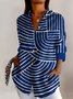 Chemises Femmes Bloc de Couleur Décontracté Printemps / Automne Coton Micro-élasticité Quotidien Manches Longues Régulier Col de Chemise