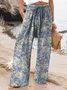Pantalons Décontracté Floral Printemps / Automne Imprimé Micro-élasticité Ample Long Régulier Pantalon baggy pour Femmes