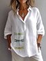 Chemises Décontracté Plain Printemps / Automne Coton Micro-élasticité Quotidien Manches Longues Régulier Col de Chemise pour Femmes